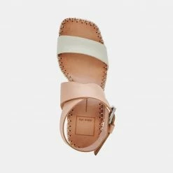 DOLCEVITA NEZZA WEDGES NATURAL MULTI LEATHER SANDALS