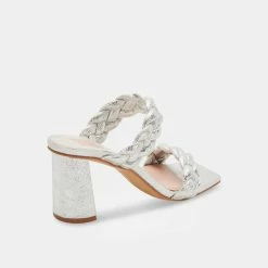 DOLCEVITA PAILY WIDE HEELS SILVER METALLIC STELLA SUEDE