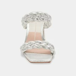 DOLCEVITA PAILY WIDE HEELS SILVER METALLIC STELLA SUEDE