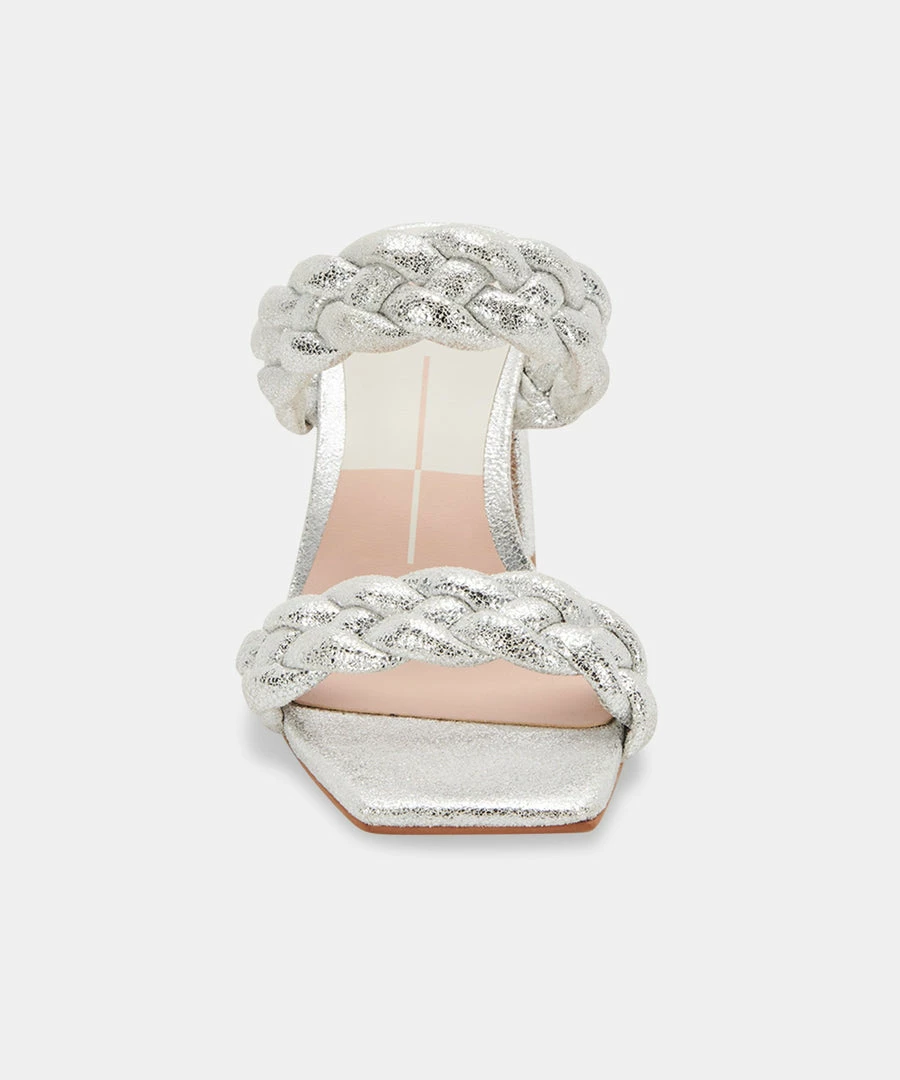 DOLCEVITA PAILY WIDE HEELS SILVER METALLIC STELLA SUEDE
