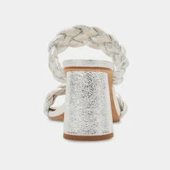 DOLCEVITA PAILY WIDE HEELS SILVER METALLIC STELLA SUEDE