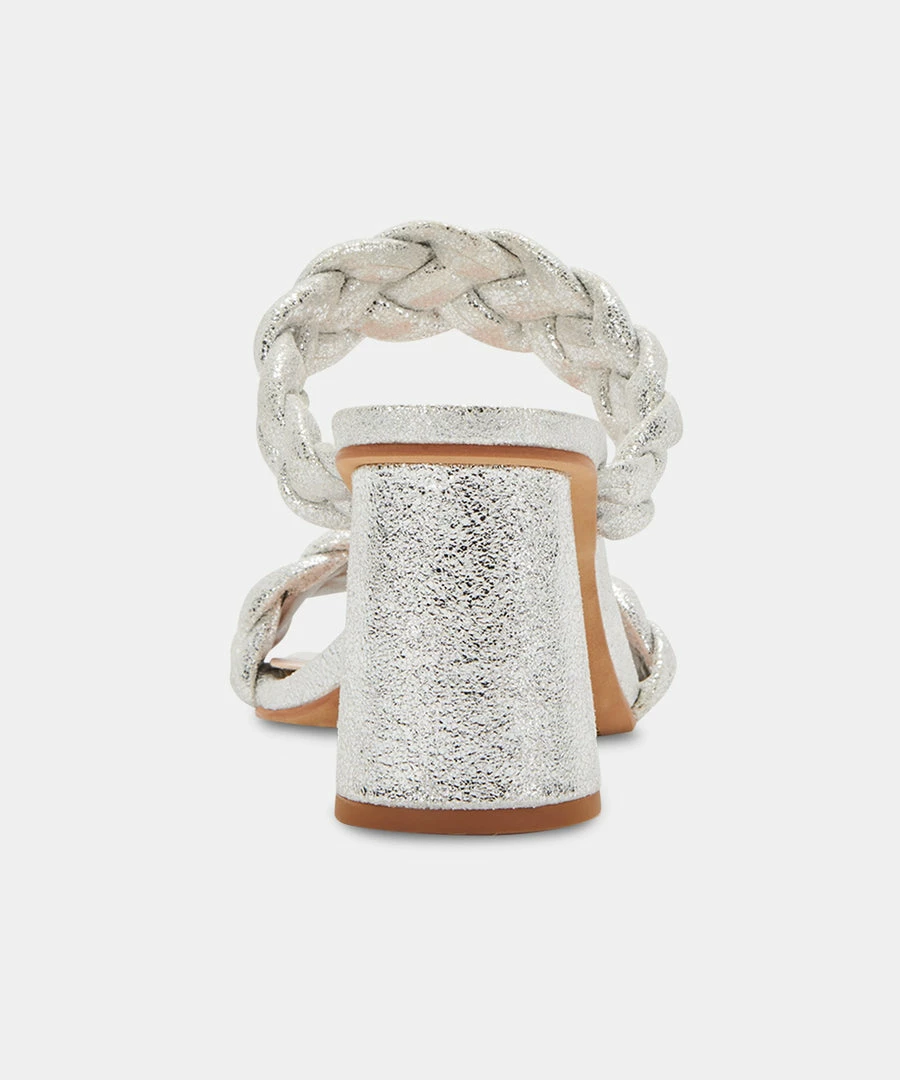 DOLCEVITA PAILY WIDE HEELS SILVER METALLIC STELLA SUEDE
