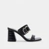 DOLCEVITA SANDALS PALYCE HEELS BLACK LEATHER