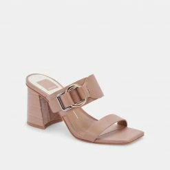 DOLCEVITA PALYCE HEELS CAFE LEATHER SANDALS