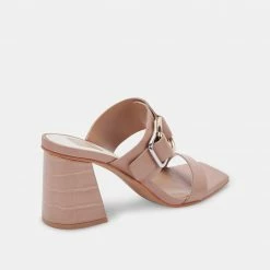 DOLCEVITA PALYCE HEELS CAFE LEATHER SANDALS
