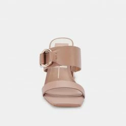 DOLCEVITA PALYCE HEELS CAFE LEATHER SANDALS