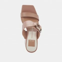 DOLCEVITA PALYCE HEELS CAFE LEATHER SANDALS
