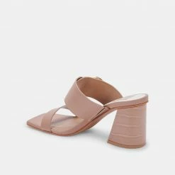 DOLCEVITA PALYCE HEELS CAFE LEATHER SANDALS