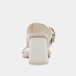 DOLCEVITA SANDALS PALYCE HEELS IVORY LEATHER