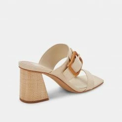 DOLCEVITA POSY HEELS NATURAL RAFFIA