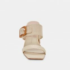 DOLCEVITA POSY HEELS NATURAL RAFFIA