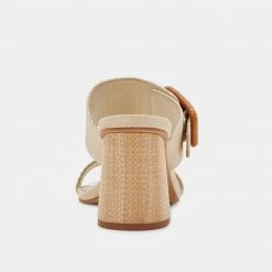 DOLCEVITA POSY HEELS NATURAL RAFFIA