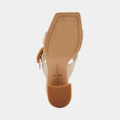 DOLCEVITA POSY HEELS NATURAL RAFFIA