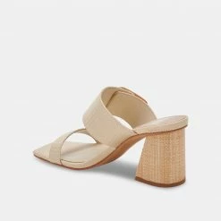 DOLCEVITA POSY HEELS NATURAL RAFFIA