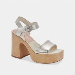 DOLCEVITA WALLIS HEELS LIGHT GOLD LEATHER