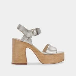 DOLCEVITA WALLIS HEELS LIGHT GOLD LEATHER