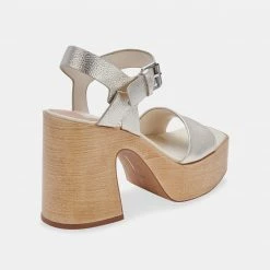 DOLCEVITA WALLIS HEELS LIGHT GOLD LEATHER