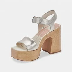 DOLCEVITA WALLIS HEELS LIGHT GOLD LEATHER