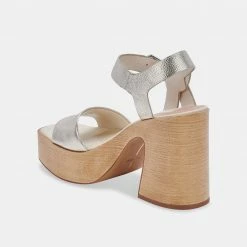 DOLCEVITA WALLIS HEELS LIGHT GOLD LEATHER