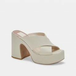 DOLCEVITA WONDER HEELS IVORY LEATHER