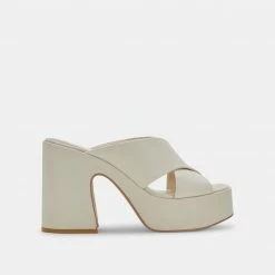 DOLCEVITA WONDER HEELS IVORY LEATHER