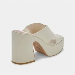 DOLCEVITA WONDER HEELS IVORY LEATHER