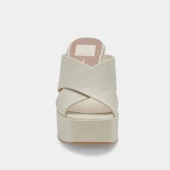 DOLCEVITA WONDER HEELS IVORY LEATHER