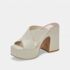 DOLCEVITA WONDER HEELS IVORY LEATHER