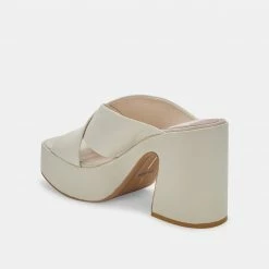DOLCEVITA WONDER HEELS IVORY LEATHER