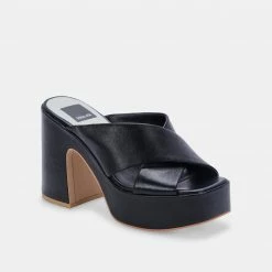 DOLCEVITA WONDER HEELS ONYX LEATHER