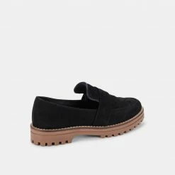 DOLCEVITA AUBREE WOVEN FLATS BLACK NUBUCK