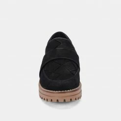 DOLCEVITA AUBREE WOVEN FLATS BLACK NUBUCK