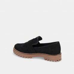 DOLCEVITA AUBREE WOVEN FLATS BLACK NUBUCK