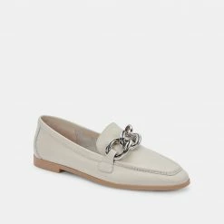 DOLCEVITA FLATS CRYS LOAFERS IVORY LEATHER