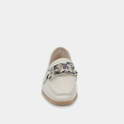 DOLCEVITA FLATS CRYS LOAFERS IVORY LEATHER