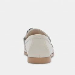 DOLCEVITA FLATS CRYS LOAFERS IVORY LEATHER
