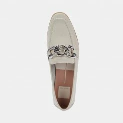 DOLCEVITA FLATS CRYS LOAFERS IVORY LEATHER