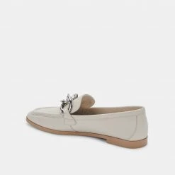 DOLCEVITA FLATS CRYS LOAFERS IVORY LEATHER