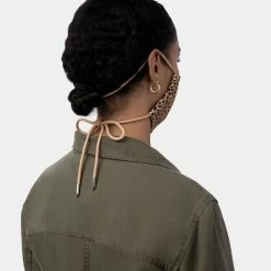 DOLCEVITA FACE COVERING LEOPARD FABRIC