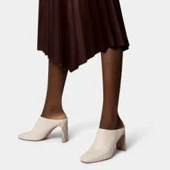 Recurate KIRRA MULES IVORY LEATHER - Re:vita RESALE