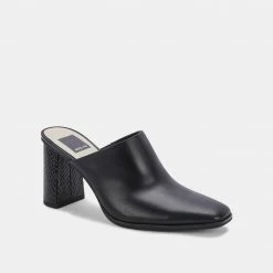 DOLCEVITA HEELS PAREZ MULES BLACK LEATHER