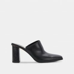 DOLCEVITA HEELS PAREZ MULES BLACK LEATHER