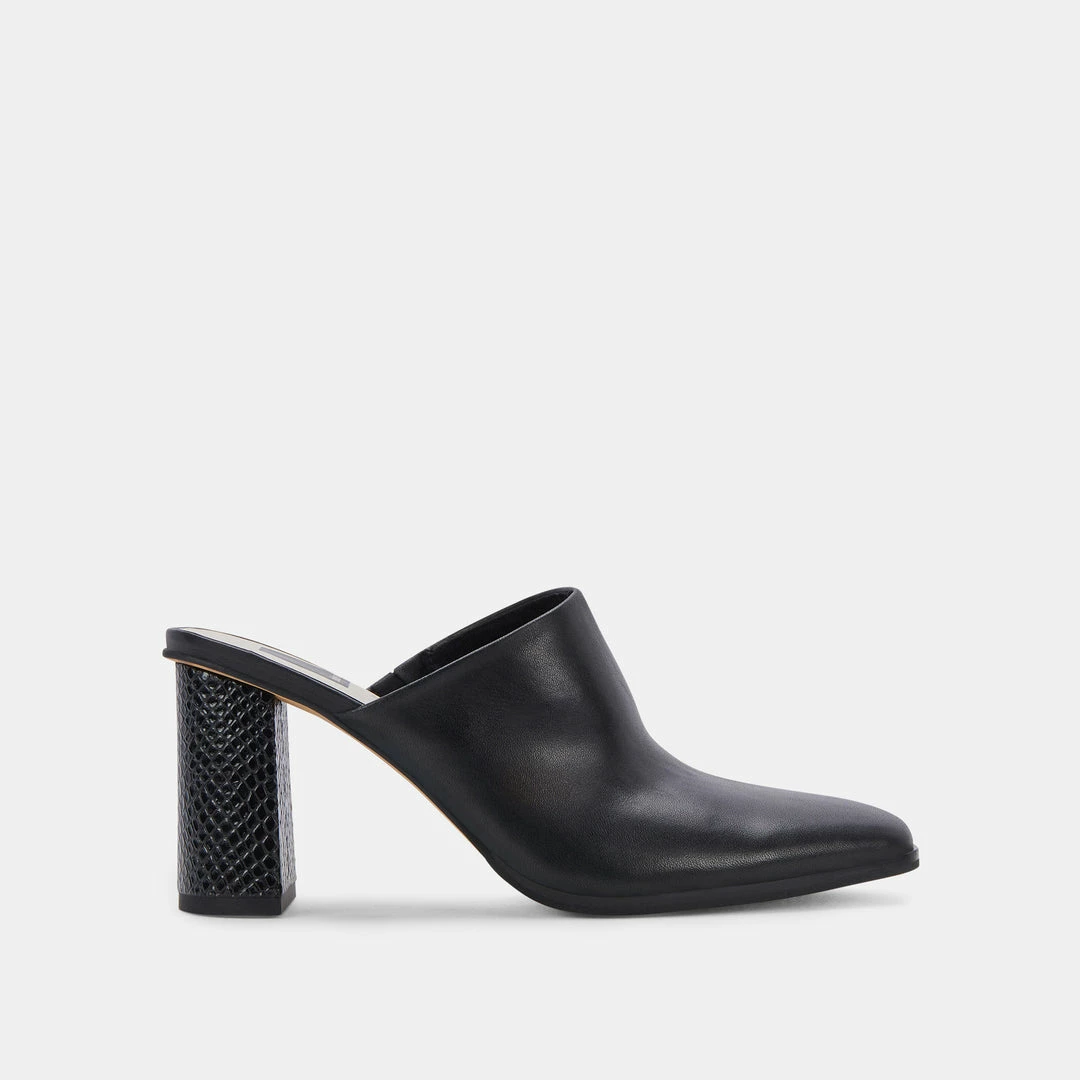 DOLCEVITA HEELS PAREZ MULES BLACK LEATHER
