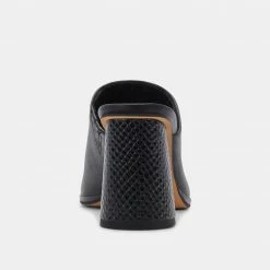 DOLCEVITA HEELS PAREZ MULES BLACK LEATHER