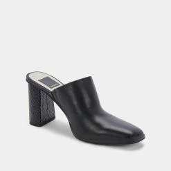 DOLCEVITA HEELS PAREZ MULES BLACK LEATHER
