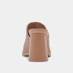 DOLCEVITA PAREZ MULES CAFE LEATHER HEELS