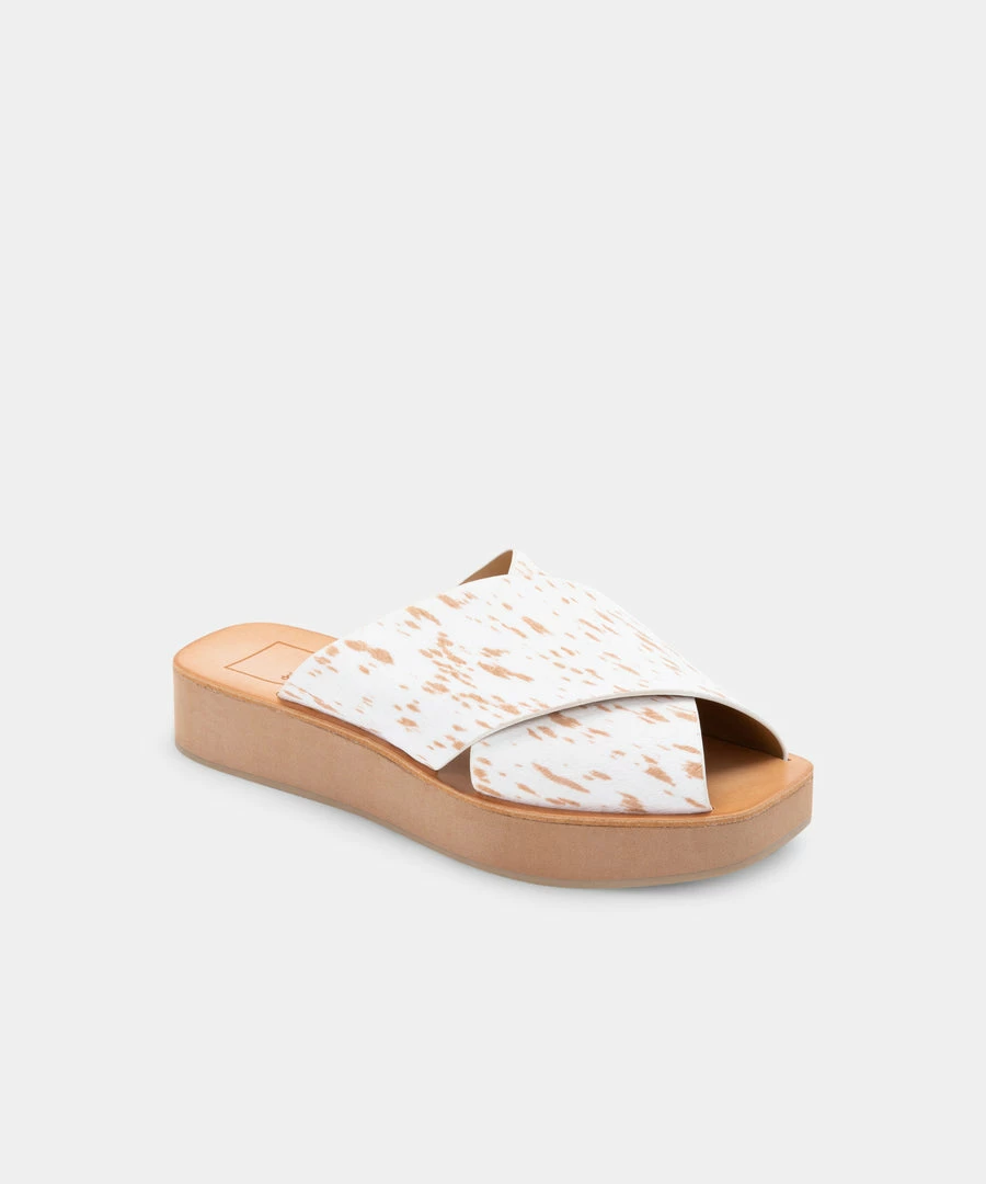 DOLCEVITA CAPRI SANDALS FAWN CALF HAIR
