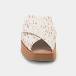 DOLCEVITA CAPRI SANDALS FAWN CALF HAIR