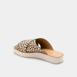 DOLCEVITA CAPRI SANDALS LEOPARD CALF HAIR