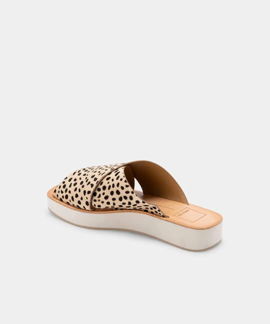 DOLCEVITA CAPRI SANDALS LEOPARD CALF HAIR